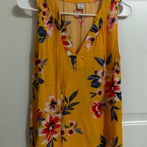 Floral Yellow Tank